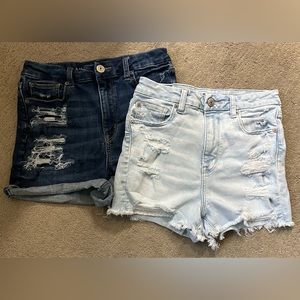 American Eagle Distressed High Waisted  Short Shorts Bundle SZ 6